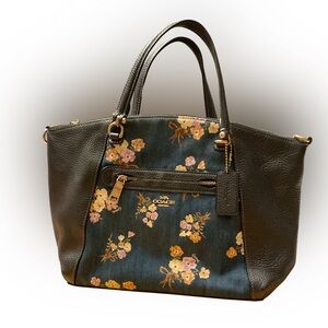 Coach PRAIRIE SATCHEL WITH PAINTED FLORAL BOX PRINT Like New